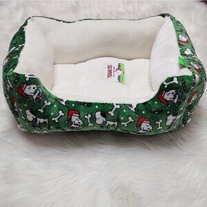 Charlie Brown Snoopy Christmas Pet Cat Dog Bed New With Tags 2025 Green Multi